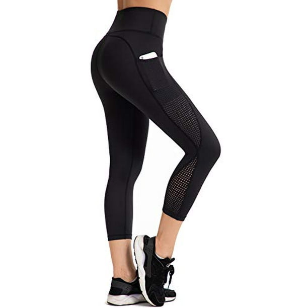 3/4 US Women High Waist Yoga Fitness Leggings Capri Running Gym Sports Pants UD